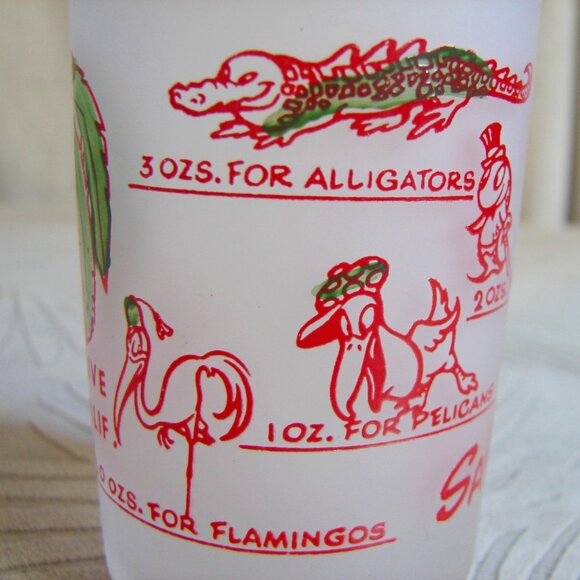 Sea Wonders Alive, Crescent City CA 'Say When' SHOT GLASS, 1940-50s Hazel Atlas - Picture 6 of 8